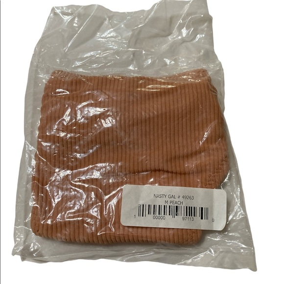 Nasty Gal MEDIUM Peach Bikini Bottom BNWT - Picture 4 of 5